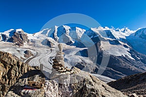 Bernina massive and glacier