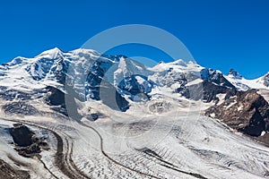 Bernina massive and glacier