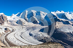 Bernina massive and glacier