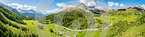 Bernina pass CH, La Rosa area, Aerial