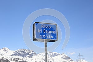 Bernina Pass, high alpine road