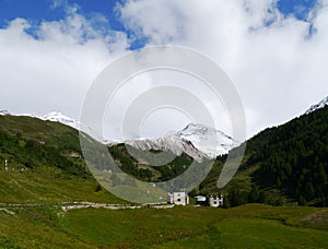 Bernina pass or Passo del Bernina in Switzerland