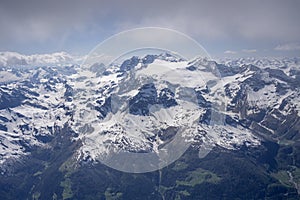 Bernina range from east, Grisons, Switzerland