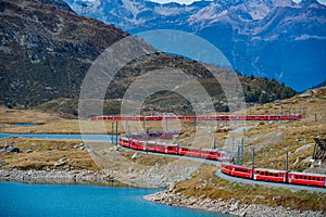 Bernina red train