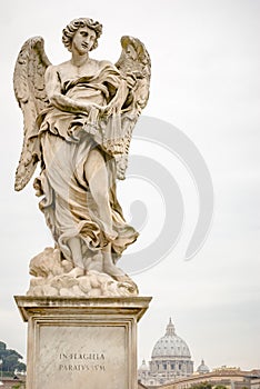 Bernini Angel on the ponte Sant`Angelo in Rome photo