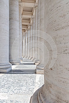 Bernini Colonnade at Vatican. Abstract architecture photo.