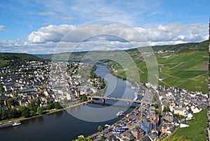 Bernkastel-Kues, Germany, view down-stream from the castle