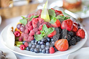 Berries.Antioxidants, detox diet, organic fruits. photo