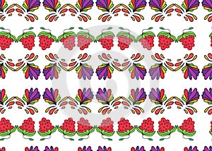 Berries and colorful patterns curls