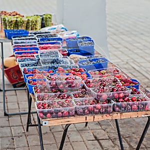 Berries in containers for sale