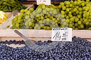 Berries at the farmers market in Poland.