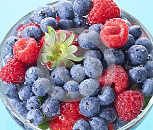 Berries Fruit Blueberries Raspberries