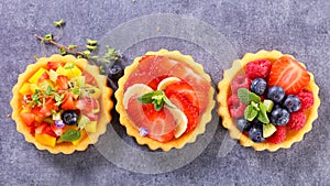 berries fruits tart dessert