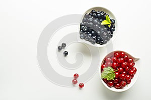 Berries fruits on white background