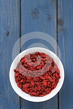 Berries of goji in bowl