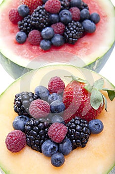 Berries and melon