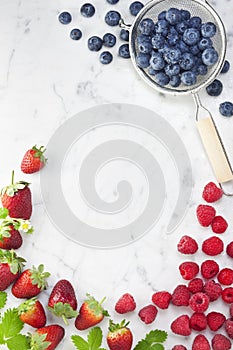 Berries Raspberries Strawberries Blueberries Background