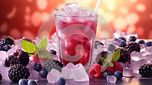berry cold juice drink frosty