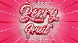 Berry Fruit editable text effect template