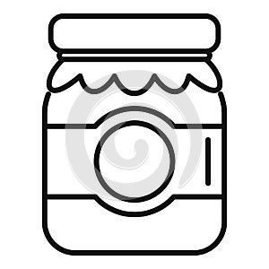 Berry jam jar icon, outline style