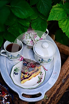 Berry Mix Summer Cake..style rustic