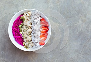 Berry smoothie bowl.