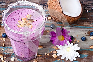 Berry smoothie milkshake