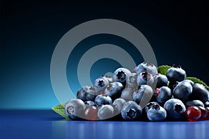 Berrylicious backdrop Copy space set against a blueberry organic fruit