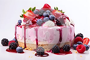 Berrylicious Cheesecake Ice Cream Pie