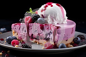 Berrylicious Cheesecake Ice Cream Pie