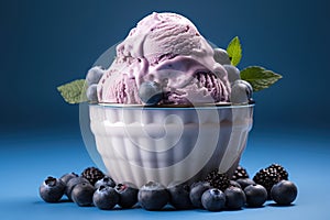 Berrylicious delight: blueberry ice cream