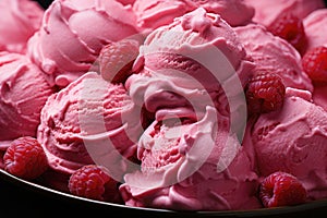 Berrylicious dessert: creamy raspberry gelato