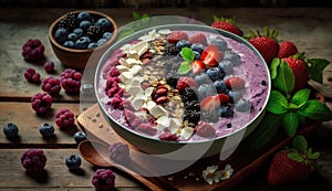 Berrylicious Smoothie Bowl for a Healthy Breakfast.