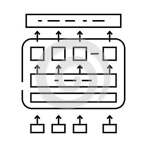 bert bidirectional encoder representations transformers line icon vector illustration
