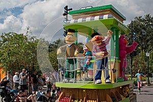 Bert, Ernie and Telly monster in Sesame Street Party Parade at Seaworld 1