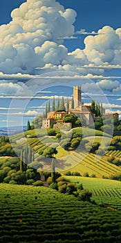 Bertani\'s Hill: A Contemporary Take On Italian Landscape Paintings