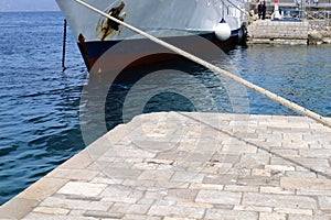 Berth on the seashore for mooring boats and yachts