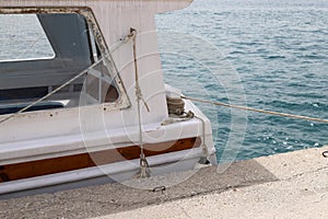 Berth on the seashore for mooring boats and yachts