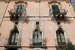bertini palace in ragusa in sicily (italy)