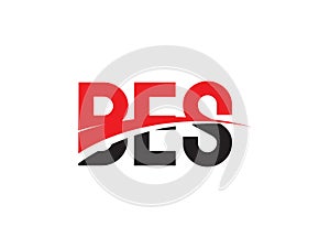 BES Letter Initial Logo Design Vector Illustration