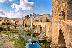 Besalu, Girona, Catalonia, Spain. Famous landmark.