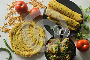 Besan chilla rolls or chickpea pancake rolls. These are protein rich savoury pancakes made of besan flour or chick pea flour with