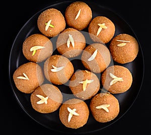 Besan laddoo top iew