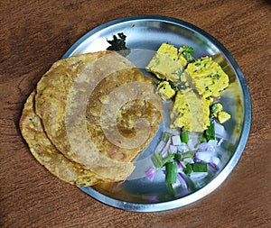 Besan wadi and salty poori