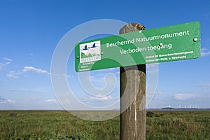 Beschermd Natuurmonument sign