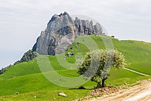 Besh Barmag mountain in Azerbaijan.