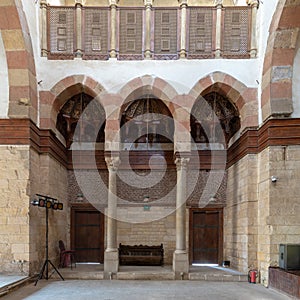 Beshtak Palace, an ancient historic palace built in the Mamluk era, located in Muizz Street, Gamalia district, Cairo, Egypt photo