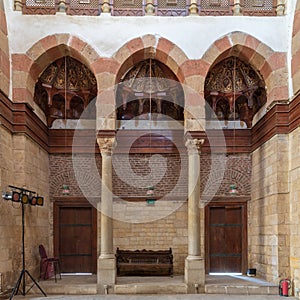 Beshtak Palace, an ancient historic palace built in the Mamluk era, located in Muizz Street, Gamalia district, Cairo, Egypt photo