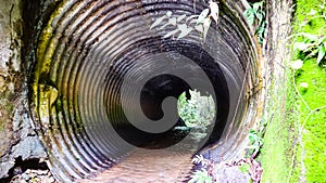 Water culverts are used as drains. photo