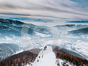 Beskid Zywiecki, Poland Moutains Beskidy / winter snow